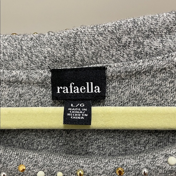 Rafaella Gray Cowl Neck Sweater with Sparkle Accents - Picture 2 of 9
